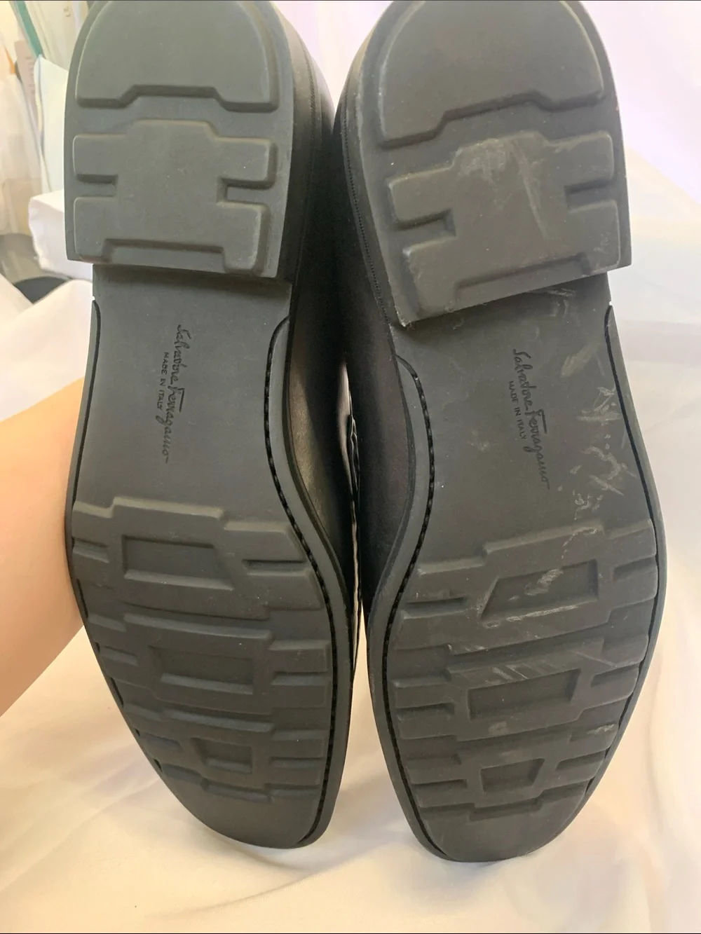 Salvatore Ferragamo Black Leather Men's Bit Loafers
